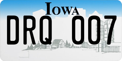 IA license plate DRQ007