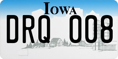 IA license plate DRQ008