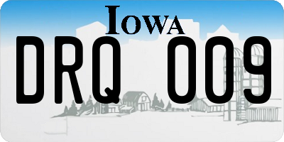 IA license plate DRQ009