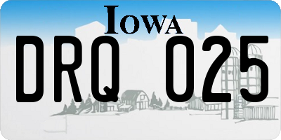 IA license plate DRQ025