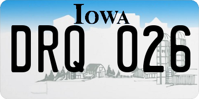 IA license plate DRQ026