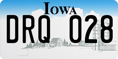 IA license plate DRQ028