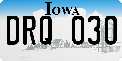 IA license plate DRQ030