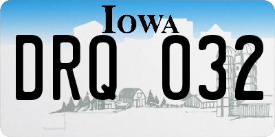 IA license plate DRQ032