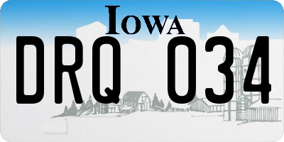 IA license plate DRQ034