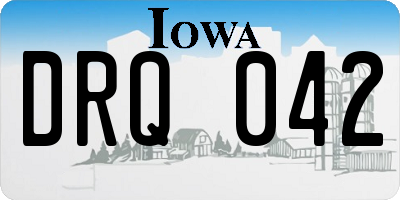 IA license plate DRQ042