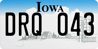 IA license plate DRQ043