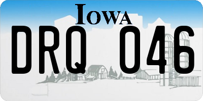 IA license plate DRQ046