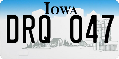 IA license plate DRQ047