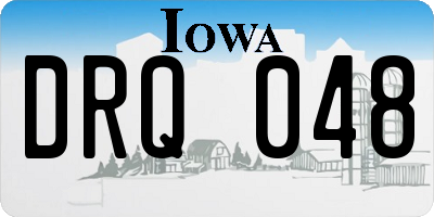 IA license plate DRQ048