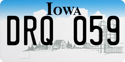 IA license plate DRQ059