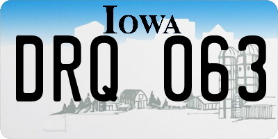 IA license plate DRQ063