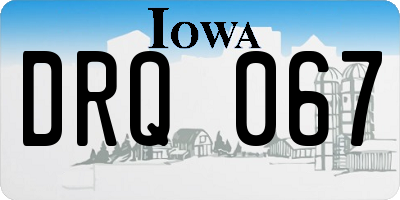IA license plate DRQ067