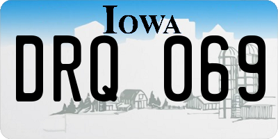 IA license plate DRQ069
