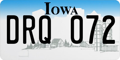 IA license plate DRQ072
