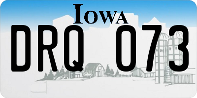 IA license plate DRQ073