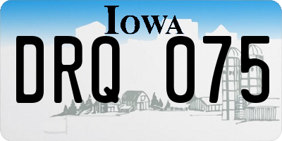 IA license plate DRQ075