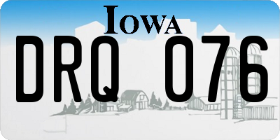 IA license plate DRQ076