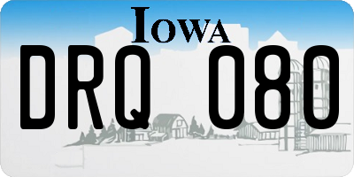 IA license plate DRQ080