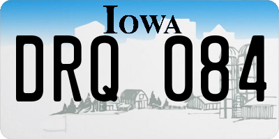 IA license plate DRQ084