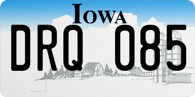 IA license plate DRQ085