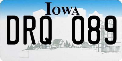 IA license plate DRQ089