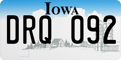 IA license plate DRQ092