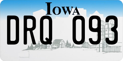 IA license plate DRQ093