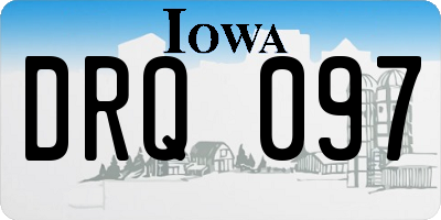 IA license plate DRQ097