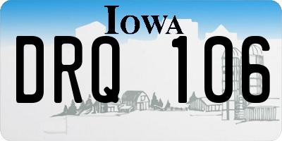 IA license plate DRQ106