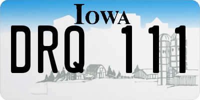 IA license plate DRQ111