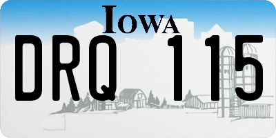 IA license plate DRQ115