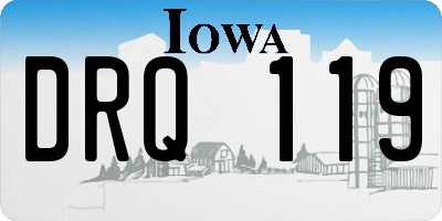 IA license plate DRQ119