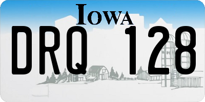 IA license plate DRQ128