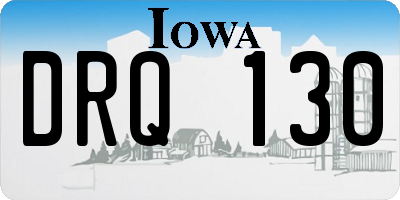 IA license plate DRQ130