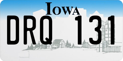IA license plate DRQ131
