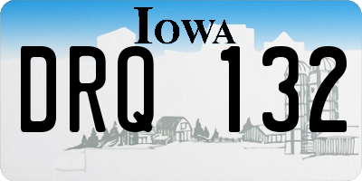 IA license plate DRQ132