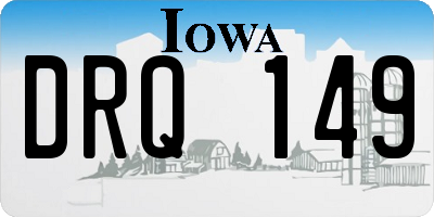 IA license plate DRQ149