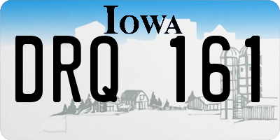 IA license plate DRQ161