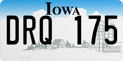 IA license plate DRQ175