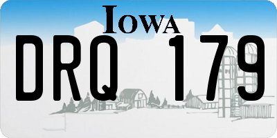 IA license plate DRQ179