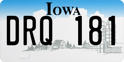 IA license plate DRQ181