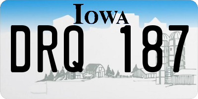IA license plate DRQ187