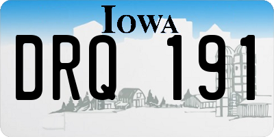 IA license plate DRQ191