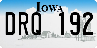 IA license plate DRQ192