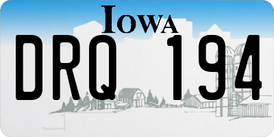 IA license plate DRQ194