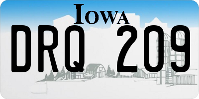 IA license plate DRQ209
