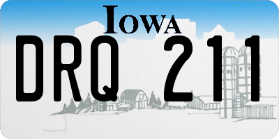 IA license plate DRQ211