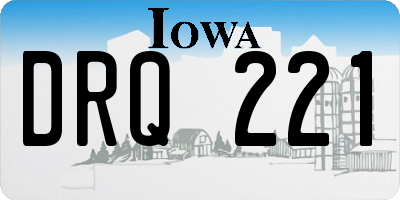 IA license plate DRQ221