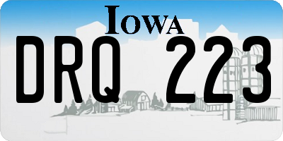 IA license plate DRQ223